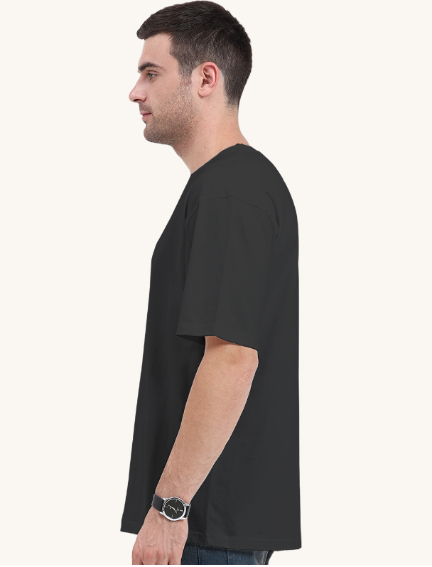Black Plain Oversized T-shirt