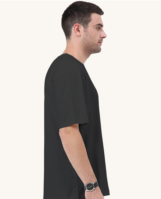 Black Plain Oversized T-shirt