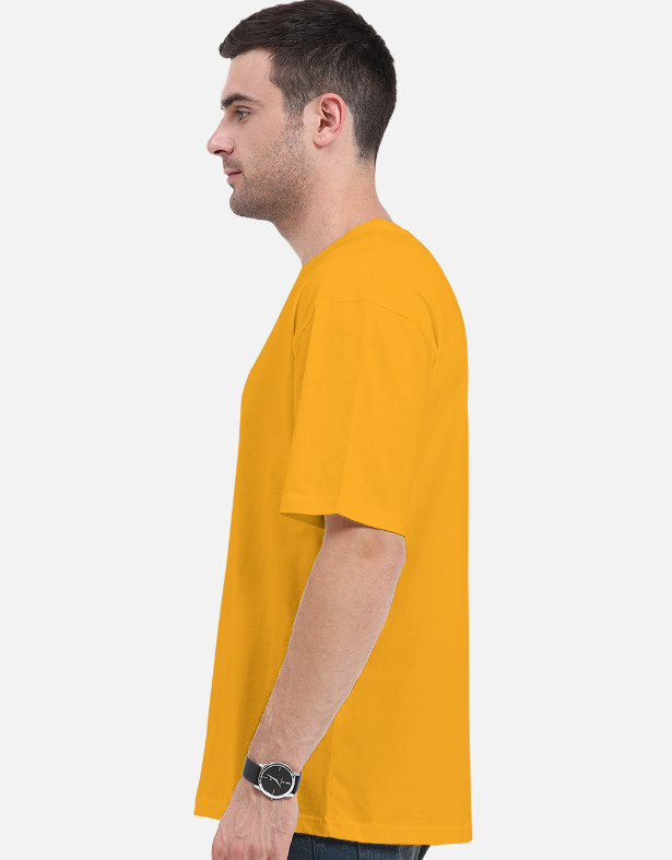 Yellow Plain Oversized T-shirt