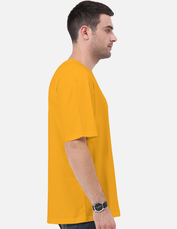 Yellow Plain Oversized T-shirt
