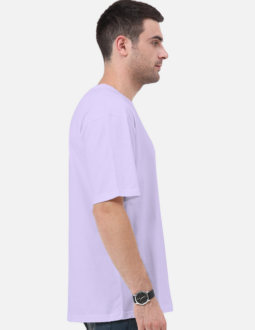 Lavender Plain Oversized T-shirt